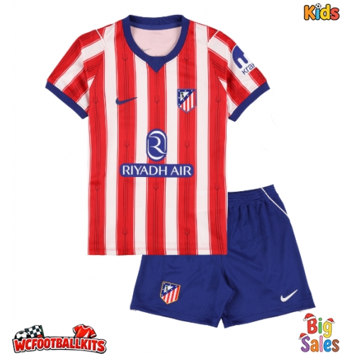 Atletico Madrid Morten Hjulmand #23 Replica Home Stadium Kit for Kids 2026-27 Short Sleeve (+ pants)